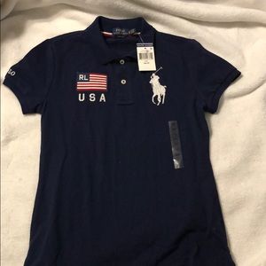NWT WOMENS RALPH LAUREN USA POLO